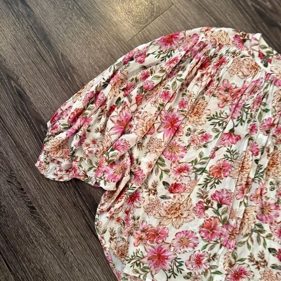 Johnny Was Isla Floral-Print Button-Down Shirt - Picture 2 of 7